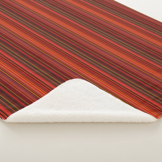 Multicolor - Trendy-stijl - Stripe Patroon Sherpa Deken (3/4)