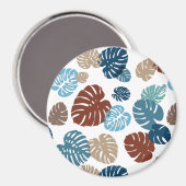 Multicolor tropische bladeren 11 magneet (Voorkant / Achterkant)
