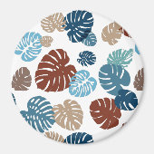 Multicolor tropische bladeren 11 magneet (Voorkant)