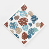 Multicolor tropische bladeren 11 servet (Hoek)