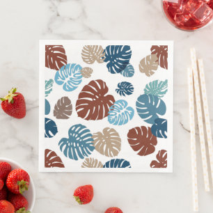 Multicolor tropische bladeren 11 servet