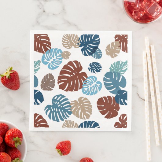 Multicolor tropische bladeren 11 servet (Insitu)