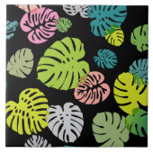 Multicolor tropische bladeren 2 tegeltje (Voorkant)