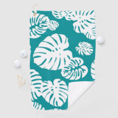 Multicolor tropische bladeren 3 golfhanddoek (Insitu)