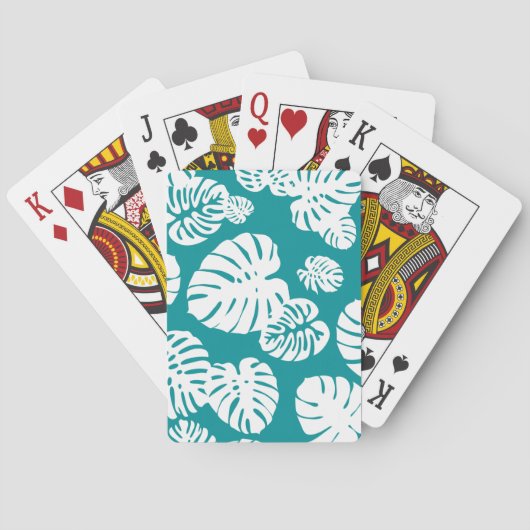 Multicolor tropische bladeren 3 pokerkaarten (Achterkant)