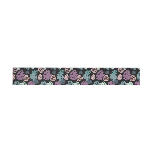 Multicolor tropische bladeren 5 adreslabel wikkel (Individueel)