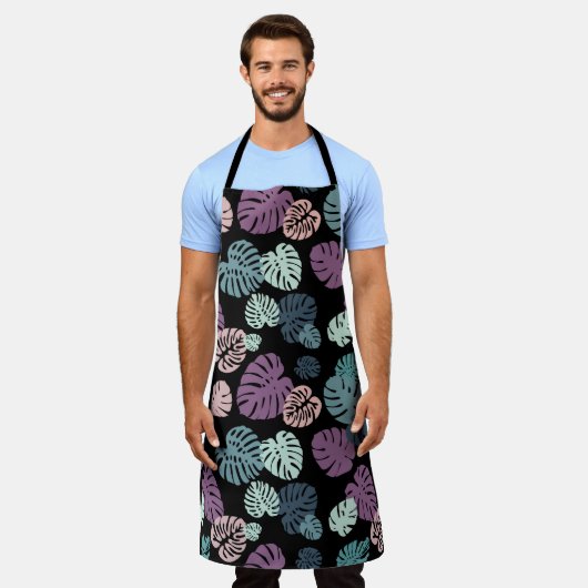 Multicolor tropische bladeren 5 schort (Gedragen)