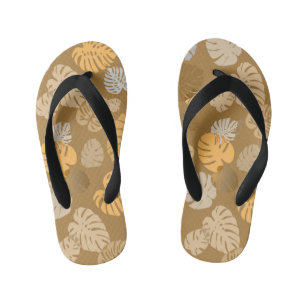 Multicolor tropische bladeren 6 kinder teenslippers