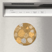 Multicolor tropische bladeren 6 magneet (Insitu (Vaatwasser))
