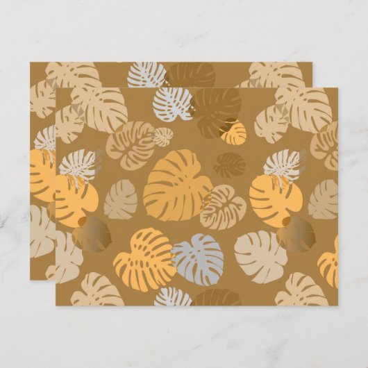 Multicolor tropische bladeren 6 notitiekaartje (Voorkant / Achterkant)