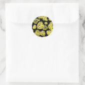Multicolor tropische bladeren 7 ronde sticker (Tas)