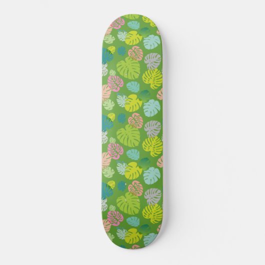 Multicolor tropische bladeren 8 persoonlijk skateboard (Voorkant)