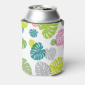 Multicolor tropische bladeren blikjeskoeler (Blikje Achterkant)