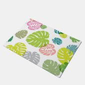 Multicolor tropische bladeren deurmat (Schuin)