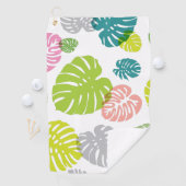 Multicolor tropische bladeren golfhanddoek (Insitu)