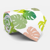 Multicolor tropische bladeren stropdas (Opgerold)