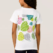 Multicolor tropische bladeren t-shirt (Achterkant)