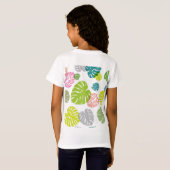 Multicolor tropische bladeren t-shirt (Achterkant volledig)