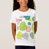 Multicolor tropische bladeren t-shirt (Voorkant)