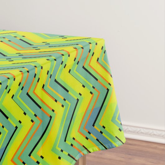 Multicolor tropische chevron tafelkleed (Voorbeeld)