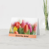 multicolor tulpen Sla de datum op! Aankondiging (Voorkant)