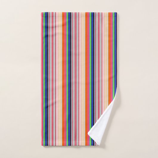 Multicolor Vertical Stripe Patroon Bad Handdoek (Handdoek)
