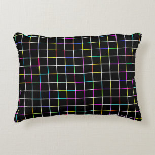 Multicolor Vierkant Gestreept Patroon Decoratief Kussen