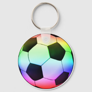 Multicolor Voetbal Sleutelhanger