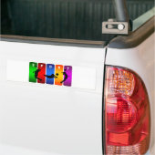 Multicolor Volleyball Emblem Bumpersticker (Op Truck)