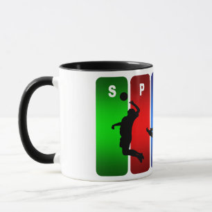 Multicolor Volleyball Emblem Mok