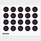 Multicolor vrolijk pasen ronde sticker (Vel)
