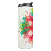 Multicolor Watercolor Floral boho Mandala Thermosbeker (Gedraaid links)