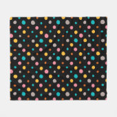 Multicolor Waterverf Stippen 2 Fleece Deken (Voorkant (Horizontaal))