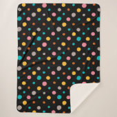 Multicolor Waterverf Stippen 2 Sherpa Deken (Voorkant)