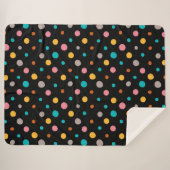 Multicolor Waterverf Stippen 2 Sherpa Deken (Voorkant (horizontaal))