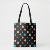 Multicolor Waterverf Stippen 2 Tote Bag (Voorkant)