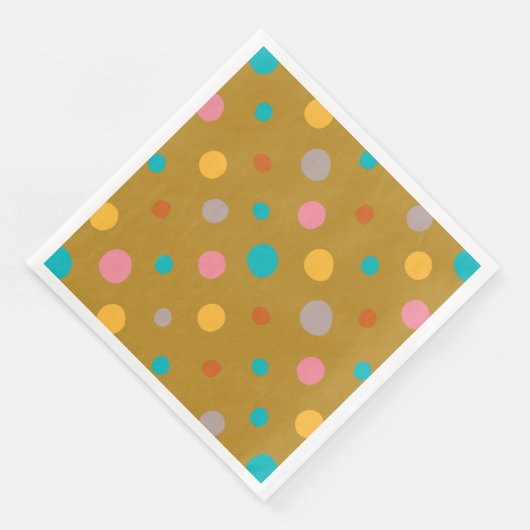 Multicolor Waterverf Stippen 4 Servet (Hoek)