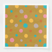 Multicolor Waterverf Stippen 4 Servet (Voorkant)