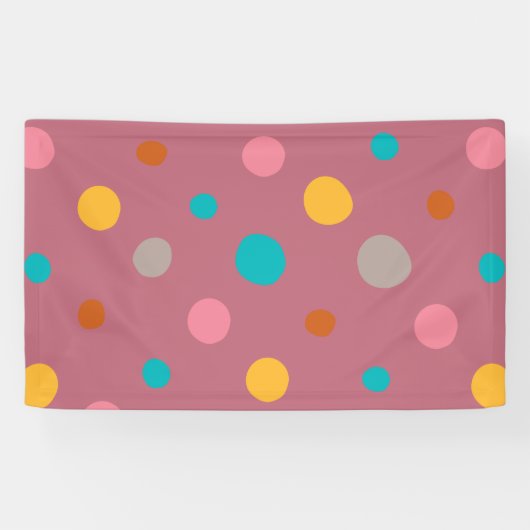 Multicolor Waterverf Stippen 5 Spandoek (Horizontaal)