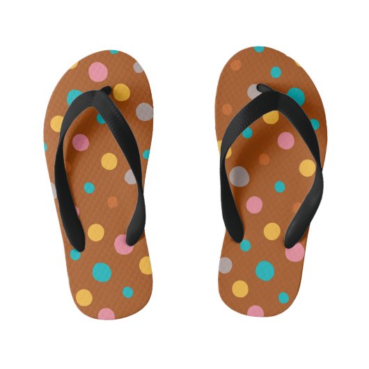 Multicolor Waterverf Stippen 7 Kinder Teenslippers (Voetbed)