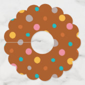 Multicolor Waterverf Stippen 7 Wijnglaslabel (Achterkant)