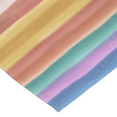 Multicolor Waterverf Stripes Patroon Korte Tafelloper (Hoek)