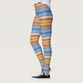 Multicolor Waterverf Stripes Patroon Leggings (Links)