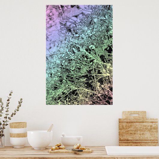 Multicolor Weeds Poster (Keuken)