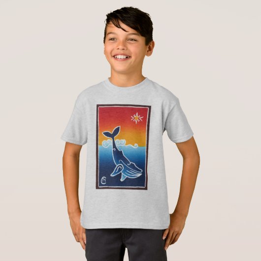 Multicolor Whale Youth T-shirt (Voorkant volledig)