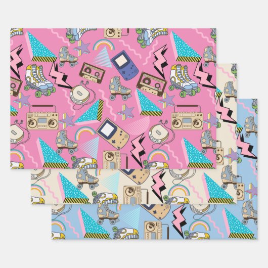 Multicolor-wikkelvellen van papier, vellen 3 (Set)