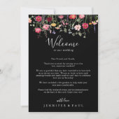 Multicolor wilde bloemen huwelijksbegroetingsbrief (Voorkant)