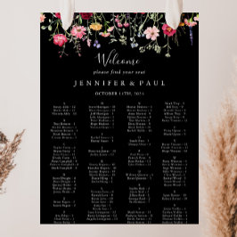 Multicolor Wildflower Alfabetische Zitting Grafiek Poster