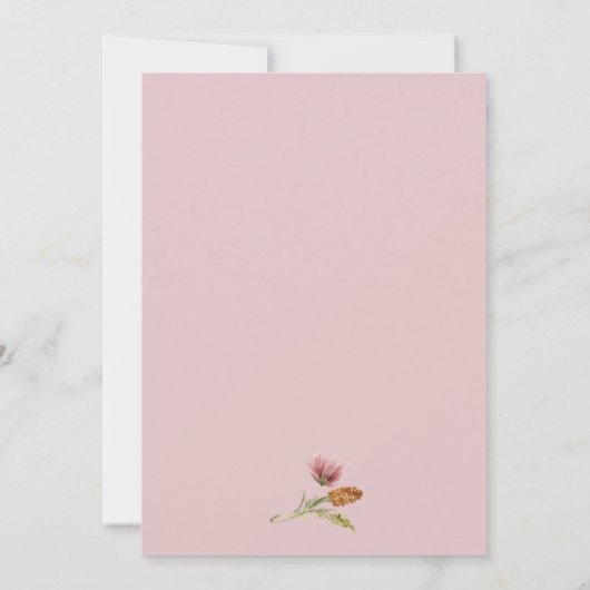 Multicolor Wildflower Breed Baby shower Kaart (Achterkant)