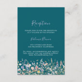 Multicolor Wildflower Green bruiloft receptie Informatiekaartje (Voorkant)